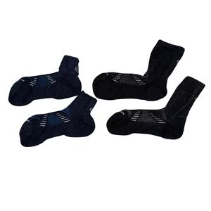 Smartwool PhD Merino Wool Athletic Socks Lot of 2 Pairs Blue Grey womens Medium